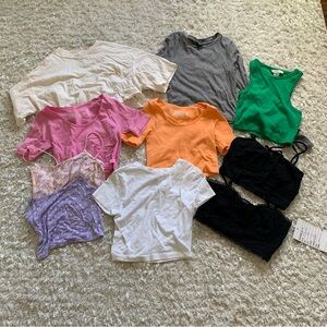 Womens Juniors Teen Bundle 10 Tops XS S Aerie PacSun Aeropostale Aqua H&M